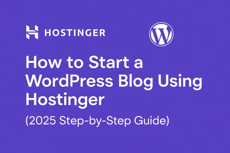 how to start a wordpress blog using hostinger